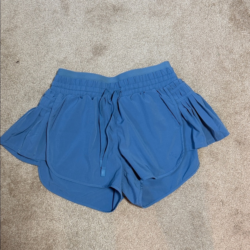 JoyLab Blue Athletic Side-Pleat Shorts